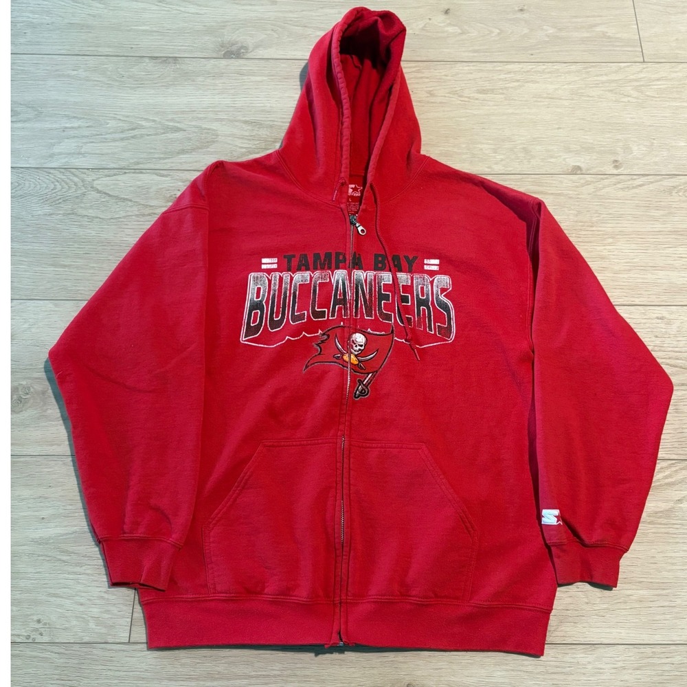 Starter Tampa Bay Buccaneers Full Zip Hoodie Mens Large